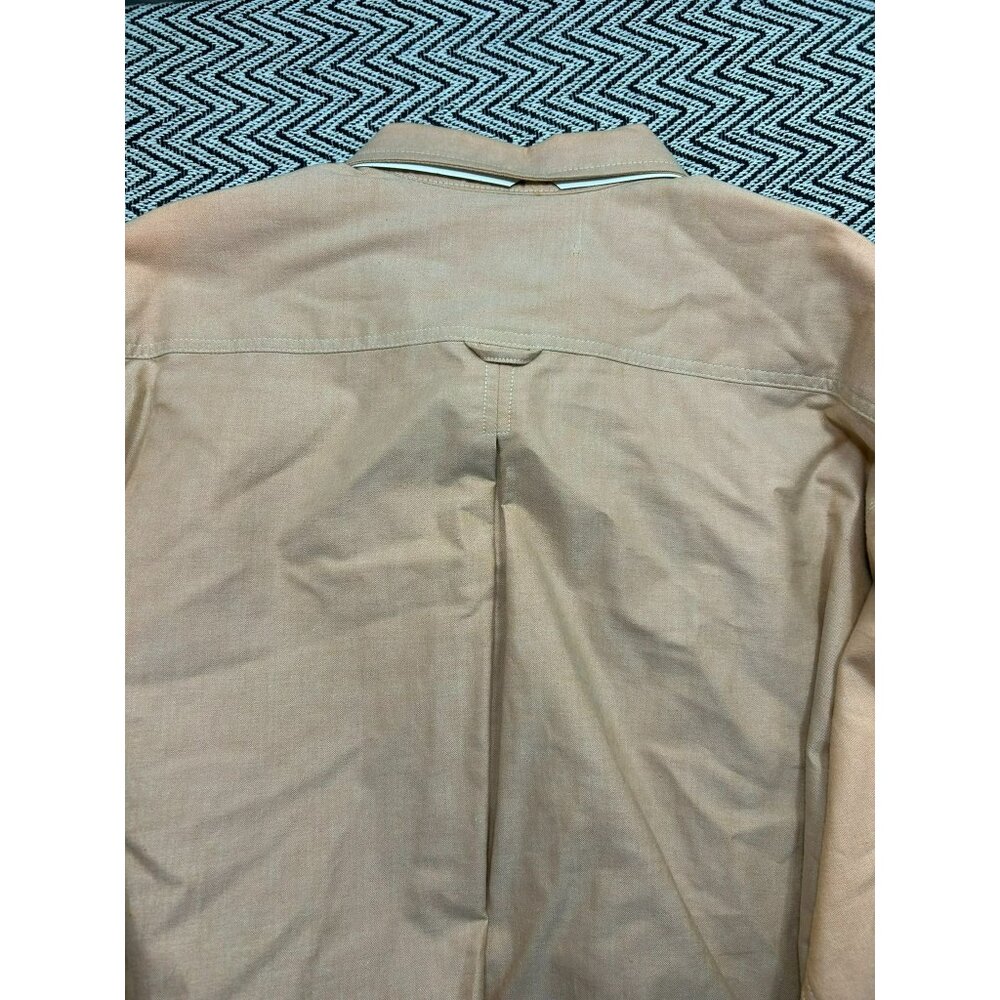 Rough Stock Panhandle Slim Mens XXL Tan Button-Up Long-Sleeve Shirt With Embroid - Picture 6 of 6